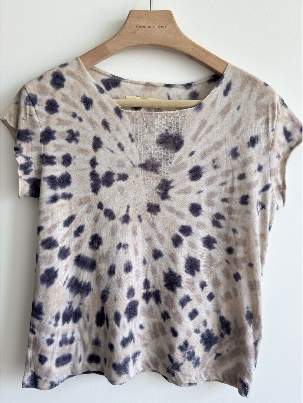 Myne Design Basic Tie Dye Sheer Lightweight T Shirt Top Made in USA Size 0
